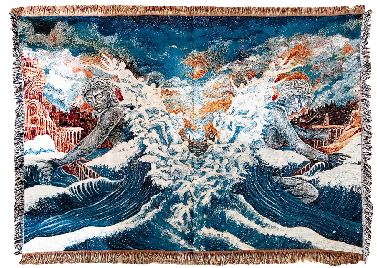 imperf ブランケットMarble Woven Throw Blanket TDPIEB Woven Blanket – LANDMVRKS APPAREL