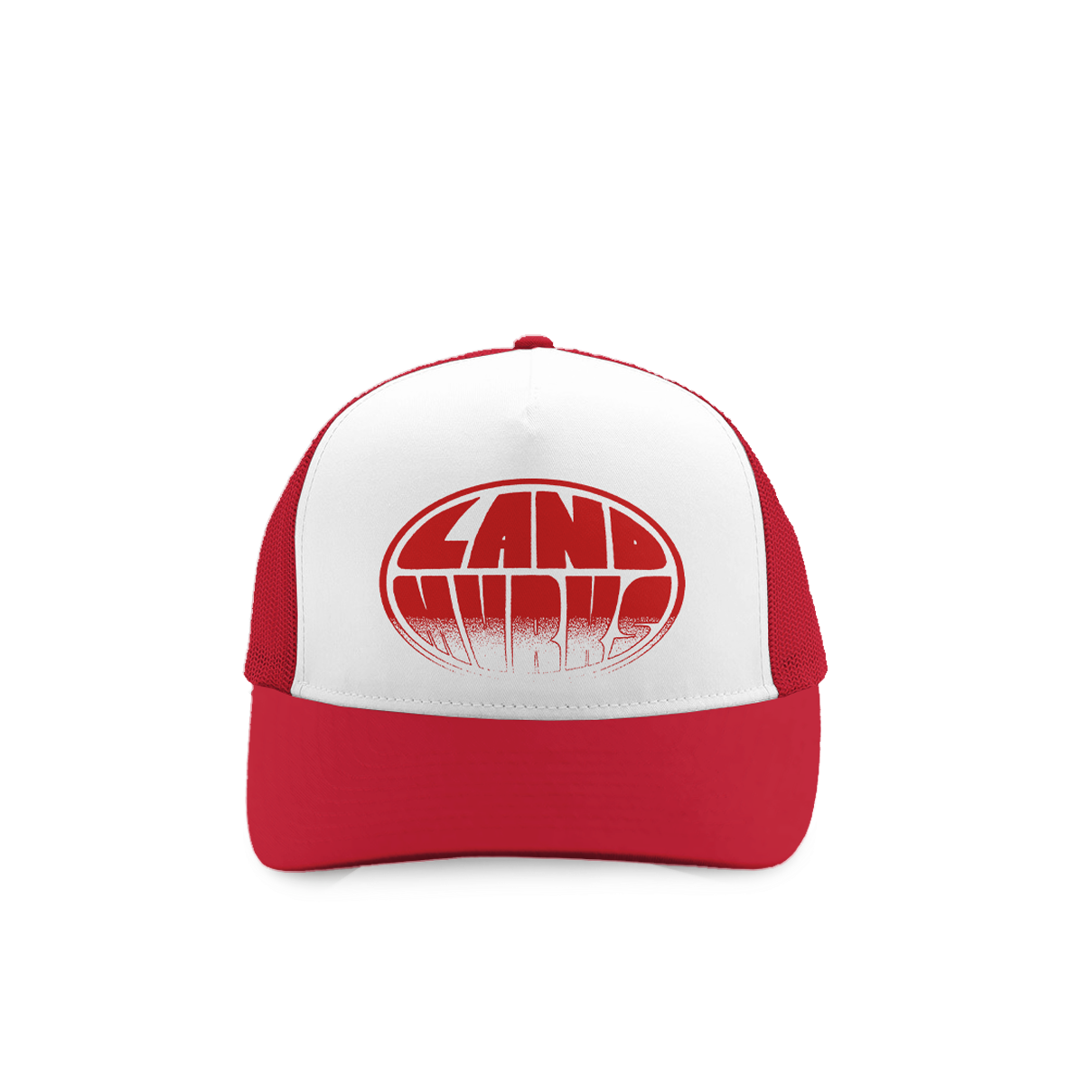 Grunge Logo Red Trucker