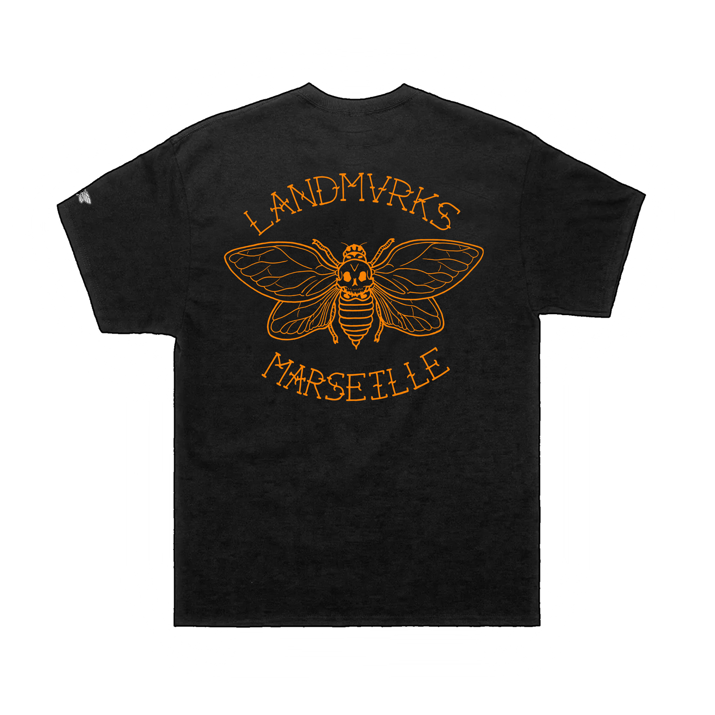 Cicada Embroidered Black Tee